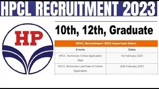 HPCL Technician Recruitment 2023 || HPCL Recruitment 2023 | HPCL ITI, Diploma Degree Jobs