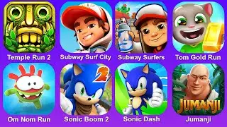 Temple Run 2,Subway Surf City,Subway Surf,Tom Gold Run,Om Nom Run,Sonic Boom 2,Sonic Dash,Jumanji