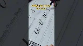 Cursive Writing U V W X ✍️ | Calligraphy Handwriting Practice | Capital & Small Letters | Learn Hub