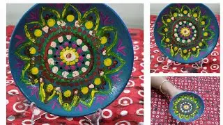 Old Plate Painting Ideas#diy #Dot Mandala Art#trending #craft #viralvideo /Easy mandala art