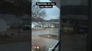 WATCH: Firetruck crashes on icy road