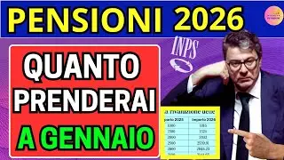 ✅Pensioni 2026: Aumenti INPS Confermati e Nuove Tabelle Aggiornate