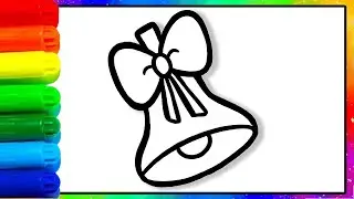 CHRISTMAS BELL Drawing: How to Draw A CHRISTMAS BELL EASY for Kids | ENJOY DRAWING