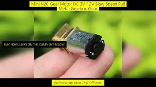 Mini N20 Gear Motor Dc 3V-12V Slow Speed Full Metal Gearbox Gear Reducer