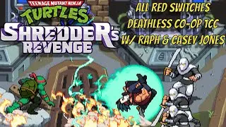 TMNT: Shredder's Revenge - All red dip switches deathless 2P Co-op 1CC with Raphael & Casey Jones