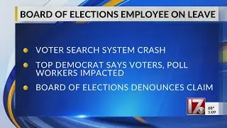 North Carolina State Board of Elections employee on leave