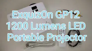 ExquizOn GP12 1200 Lumens LED Multimedia Mini Projector