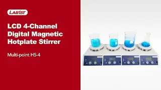 LAB1ST LCD 4-Channel Digital Magnetic Hotplate Stirrer [Multi-point HS-4]