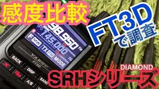 SRHシリーズハンディアンテナ感度比較。