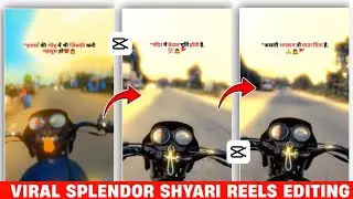 Instagram Trending Viral Splendor shayari Reels Editing || Bike Shayri Reels Editing kaise kare