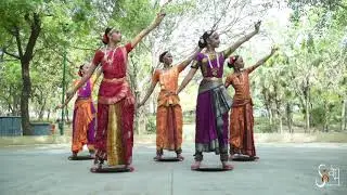 Sarvam Foundation- Sarvam Shakti practicing Kuchipudi dance  (on the plate)