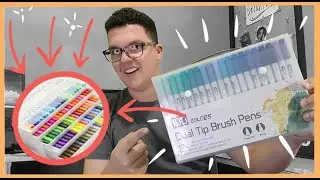 100 canetinhas aquareláveis - Brush Pens