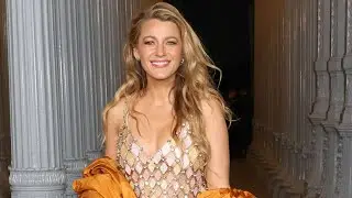 Blake Lively Dazzles in Crystal-Embellished Minidress and Dramatic Cape at LACMA Art+Film Gala
