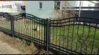 Metal Zaun, SchmiedeZaun mit Tor und elektro Antrieb Nice Wingo
