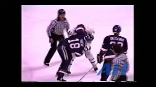 AHL Jan. 5, 1991 Brent Severyn,HAL v Brent Grieve,CD Halifax Citadels Capital District Islanders