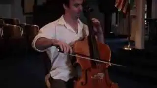 Cellist Miles Richardson plays a Thurman Sounport Cello