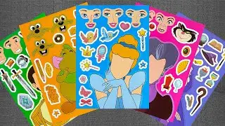 [🍒paper diy🍒] Cinderella Princess Sticker Book 💙👠 Fairy Tale Paper DIY | Oddly Satisfying ASMR