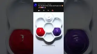 Red, White and Purple Color Mixing &hearts;️🤍💜🎨✨ #colormixing #colors #satisfying #asmr