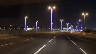 New airport road Doha Qatar. Beautiful night views. Doha Road