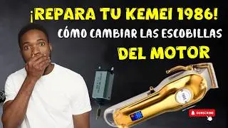 🌟¡Repara tu Kemei 1986! 🔄 Cómo cambiar las escobillas del motor fácilmente💡#templobarber #wmark #vgr