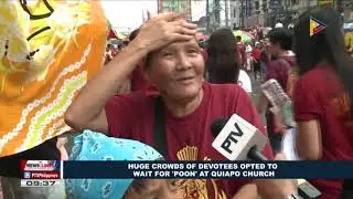 Huge crowds of devotees opted to wait for 'Poon' at Quiapo church
