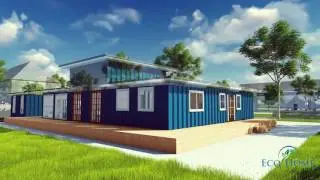 SCH9 Blue Shipping Container House - Andejong Design