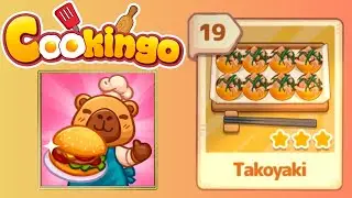 Cookingo perfect meal level 19 solution walkthrough ( takoyaki ) 