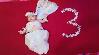 3 Month Baby Girl Photo Shoot Ideas At Home🥰❤❤❤