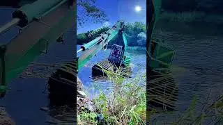 Excavator Working on Water?! 🌊 #excavatorfun