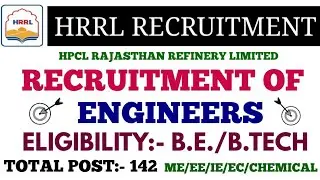HRRL RECRUITMENT OF ENGINEERS