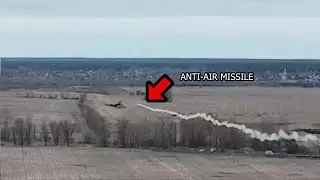 🔴 Ukraine War - Russian MI-24 Hind Helicopter Downed By Frontal Hit Of Ukrainian Anti-Air Missile