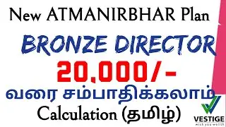 Vestige | New ATMANIRBHAR Plan | profitable BRONZE DIRECTOR | Calculation in Tami