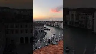 Awesome sunset in Venice, Italy.