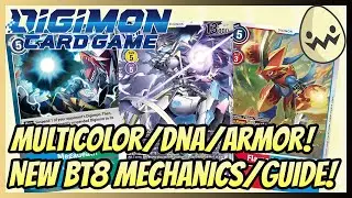 Карточная игра Digimon: Многоцветный/ДНК Digivolve/Броня! Новая механика BT8/Руководство!