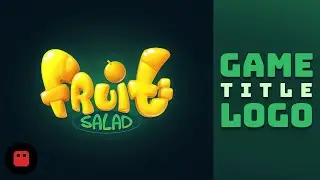 Game title logo illustration | How to draw | Game UI - Fruit Salad game art E01
