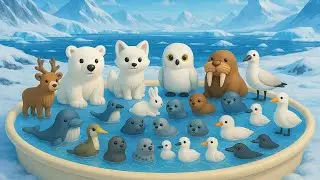 24 Amazing Arctic Animals 🐻&zwj;❄️❄️ | Learn English Animal Names for Kids with Real & Animated Videos