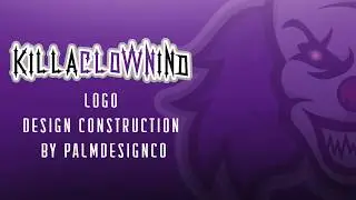 Scary Clown Mascot Logo creation with speedart