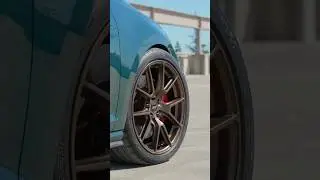 Great Falls Metallic Green MK7 Golf GTI on Apex VS-5 Flow Formed Wheels in Satin Bronze