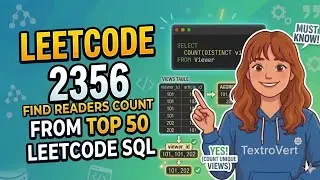 Count Unique Values in SQL | LeetCode 2356 | Master COUNT DISTINCT | TextroVert