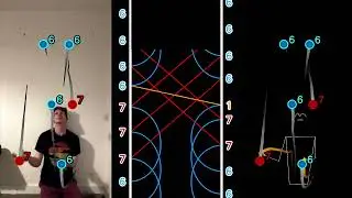 Juggling and Siteswap Tracking Demo with 3, 4, 5, 6, and 7 Balls!