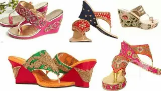 Latest Rajasthani Bridal Footwear/Indian bridal slippers / chappal for girls/womens / indian wedding