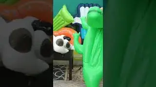 #pooltoys #popping #tyre  #scissors #pool #float #floaties #puncture #pop#alligator #swimring #bang