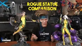 Rogue Statue Comparison.  Sideshow Maquette Vs. Custom Rogue & Sentinel - Xtrumble