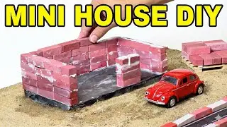 Building My First Modern DIY Mini House  🧱 from Scratch​ 🏡!