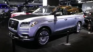 Custom Lincoln Navigator - Two Tone Black & Powder Blue Paint - 2018 LA Auto Show