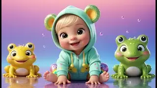 🐸 Tiny Frogs Singing in Rainbow Pond 🌈🎶 | Fun Learning Song for Kids