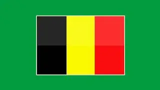 Belgium Flag Animated Green Screen