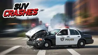 SUV CRASHES INTO Tulsa Police Car CAUGHT ON CAMERA!