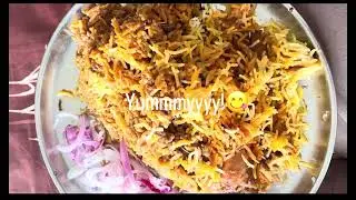 Chicken Biriyani - Lucknow style. For ingredients check the comment section. #foodvlog #biriyani 