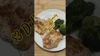 $3 Dinner Challenge 🥦🍗 According to the Government 😆 #food #cooking #recipe #youtubeshorts